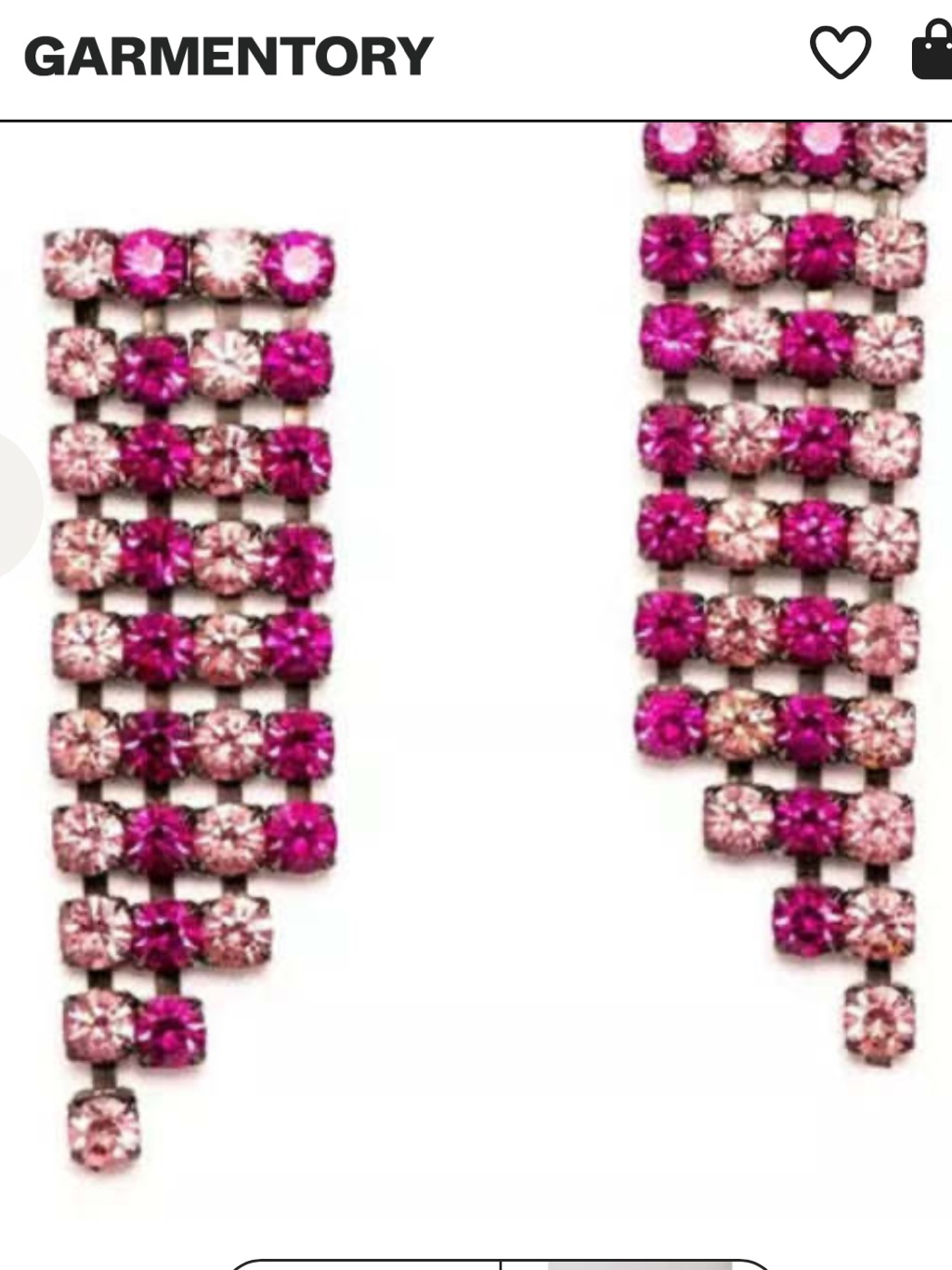 Fuchsia Crystal Linear Drop Earrings Garmentory